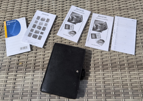 Windsor filofax black - black, leather