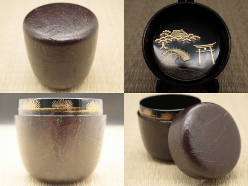 Japanese lacquer tea - lacquer, caddy