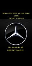 ✅ MERCEDES BENZ ALPINE RADIO CODE PIN ✅ MF2910 MF2199 MF2197 MF2192 MF2297 ✅