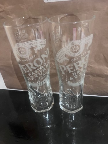 Peroni half pint glasses - half,