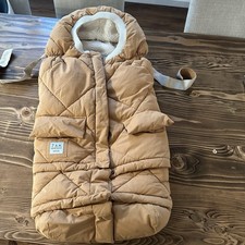 7am Enfant Blanket 212 Evolution Tan Plush Fleece Lined 6 Months-4T Excel Cond