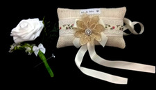 Wedding Ring Pillow - Hessian