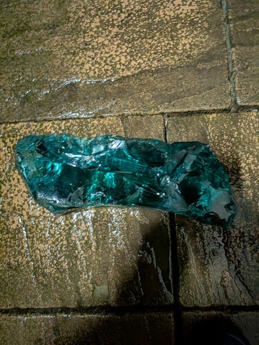 Long aqua green slag - “long,