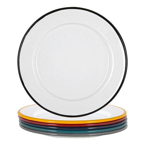 White enamel side plates - plates,