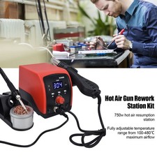EU Plug 220-240V Hot Air Gun Rework Station Kit 2 In 1 Soldering Iron Desold HOT