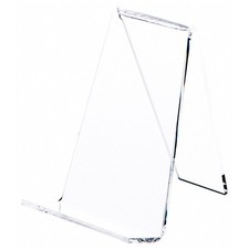 Plymor Clear Acrylic Book Easel w/ 1.125" Flat Ledge, 3.625"W x 4.25"D x 4.875"H