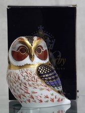 Royal Crown Derby 'Tawny Owl' Boxed Paperweight 1st Quality 21st Gold Stopper