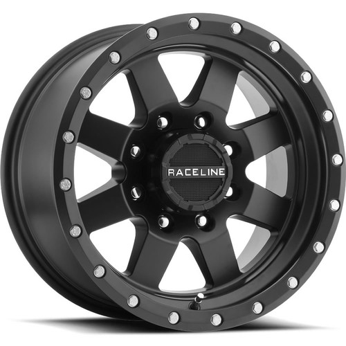 16x6 black wheels raceline - black,