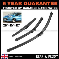 3Pcs Front Rear Windscreen Wiper Blades Set For Ford Fiesta MK7 Hatch 2008-2016