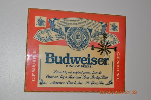 Vintage budweiser beer clock - beer,