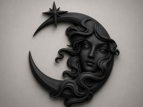 Moon goddess wall - moon,