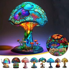 Mushroom Table Lamps Stained