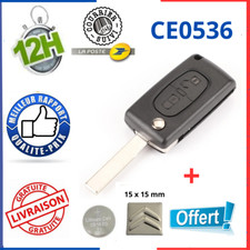 Citroen C1 C2 C3 C4 C5 C8 Berlingo Button CE0536 Slotless Blade Flip Key Shell