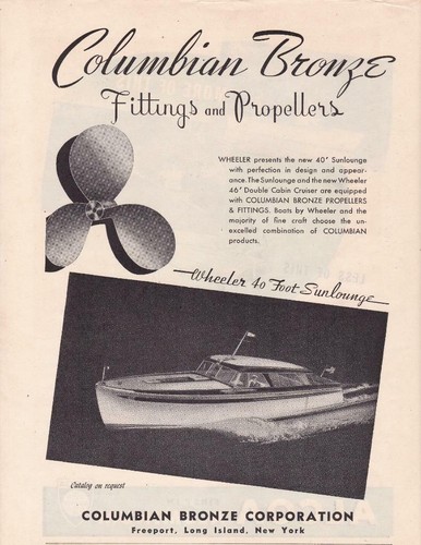 1946 columbian bronze prop - prop, ad