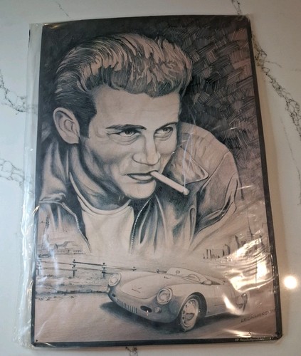 James dean and porsche plate - and,