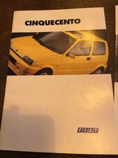 Fiat Cinquecento 1995-97 UK Market Sales Brochure S SX Sporting