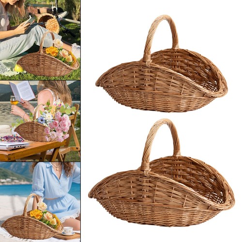 Wicker woven basket versatile - wicker,