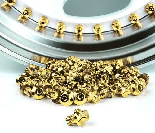 100pcs gold plastic wheel - gold,