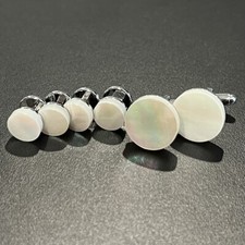 Round Mother Pearl Cufflinks