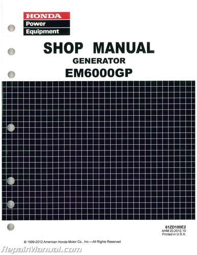 Honda em6000gp generator shop - honda,