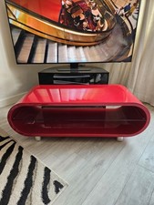 Techlink Ovid Modern Retro TV Stand Gloss Red Upto 50"