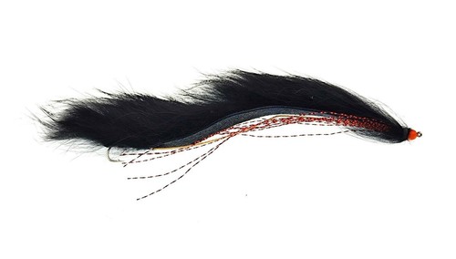 Black red snake fishing fly - &,