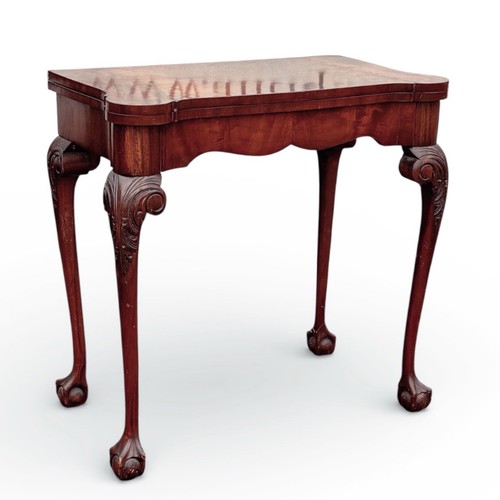 Mahogany games table with - mahogany,