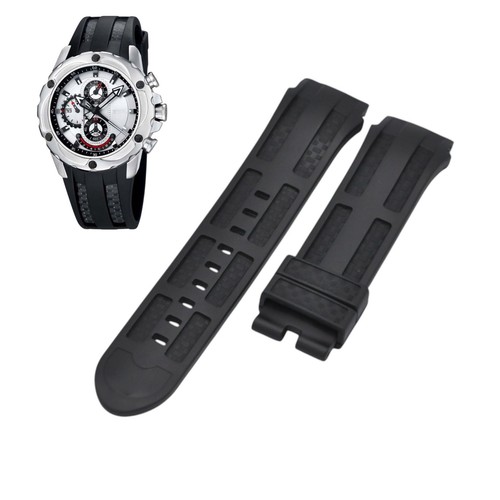 22mm black rubber strap for - 22mm,