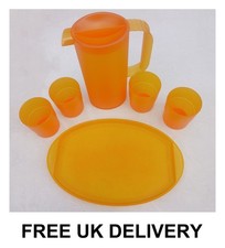 6pcs Orange Drinks Set For Party, Soft Drinks.....(Lid with or without strainer)