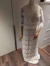 Boho Wedding Dress With Long Sleeves And Build In Bra Cups Size UK 14/12