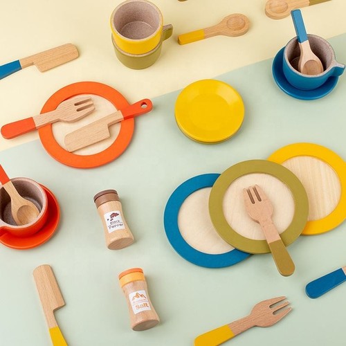 Wooden kids play - wooden, kitchen