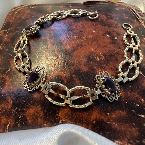 Vintage 9ct gold amethyst - 9ct, &