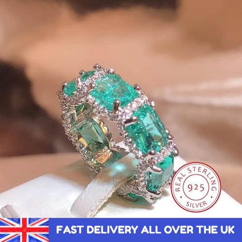 925 sterling silver - silver, aquamarine
