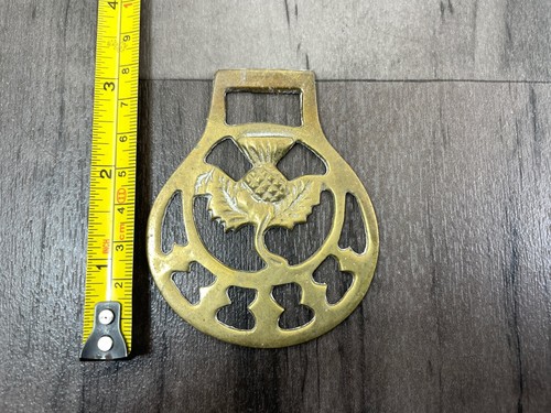 Horse brass scottish thistle - horse,