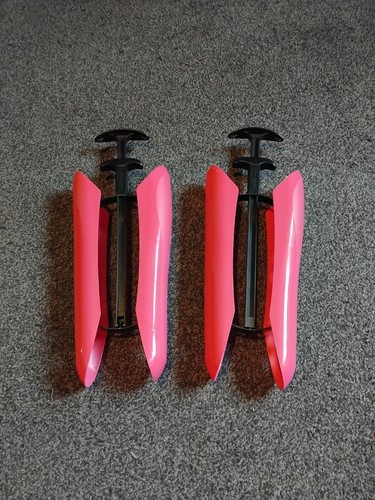 Pair pink and black boot - of,