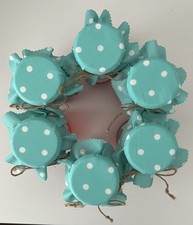 6 Handmade turquoise spot jam