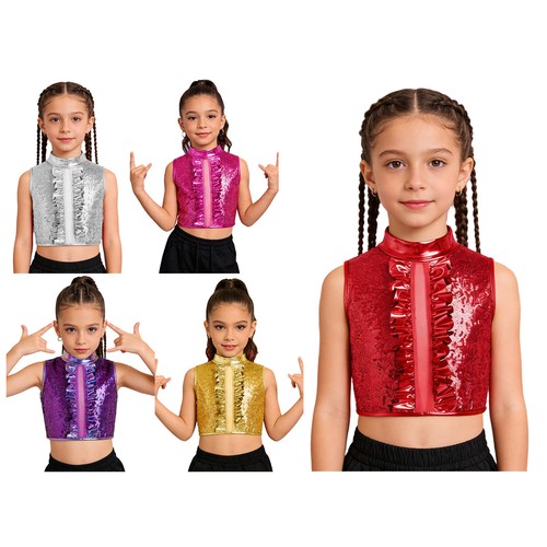 Kids dance tops with sequins - kids,