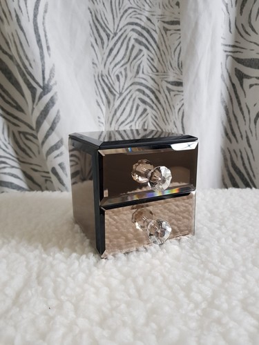 Brown mirrored jewellery box - mirrored,