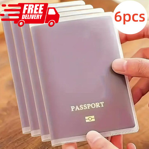 6pcs transparent pvc passport - 6pcs,