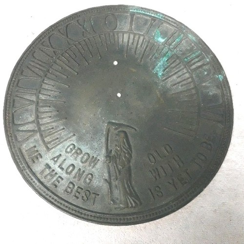 Antique bronze sundial - antique,