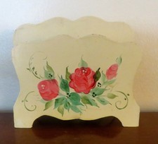 vintage HANDPAINTED WOOD