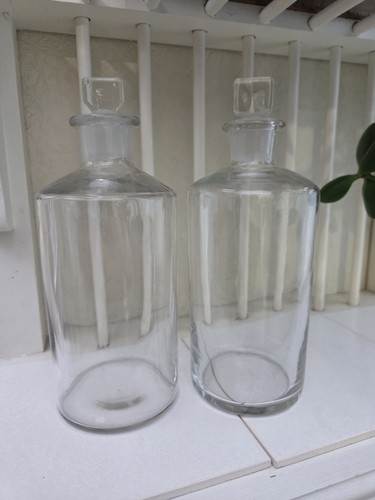 Two vintage antique glass - vintage,