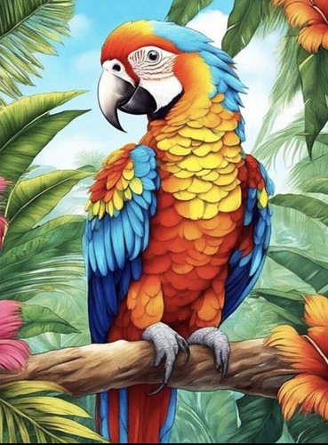 Rainbow parrot diamond - parrot,