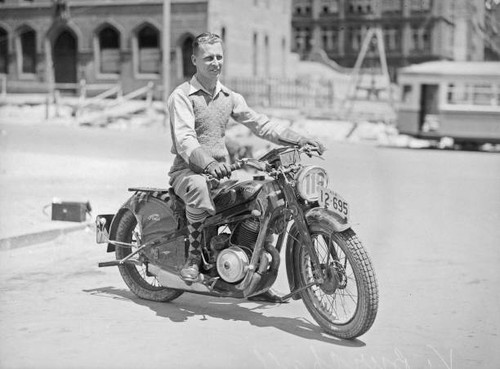Male motorcycle rider - , a