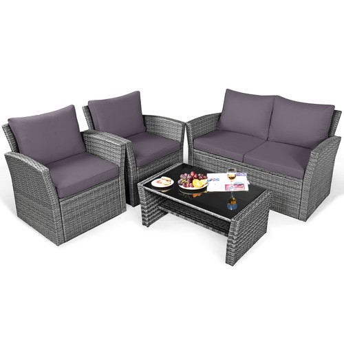 Patiojoy 4pcs patio rattan - 4pcs,