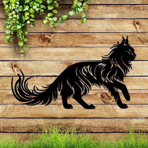 Cute cat metal wall - cat,