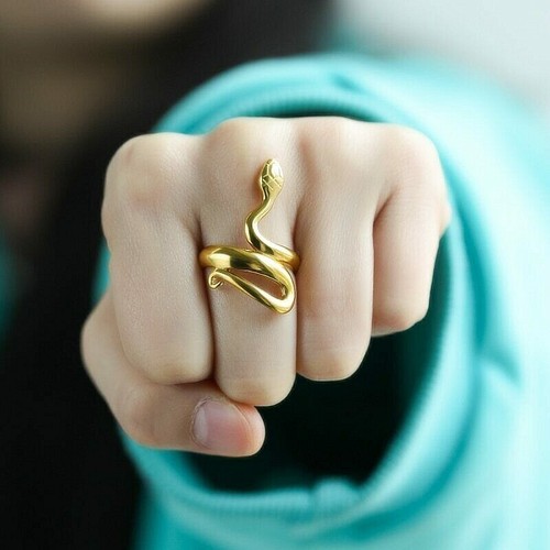 Y2k snake ring stainless - y2k,