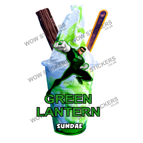Ice cream van - sticker, green
