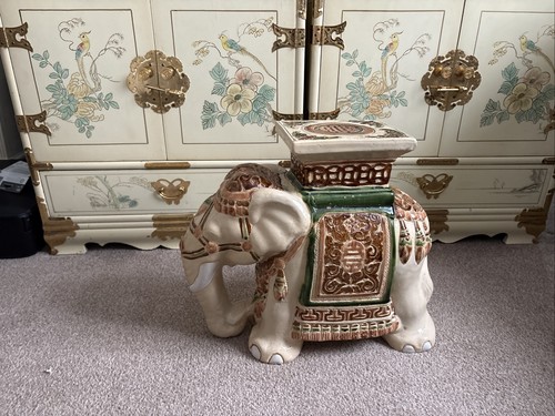 Vintage ceramic elephant plant - vintage,