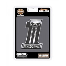 Harley Davidson No.1 Skull Decal Sticker Emblem